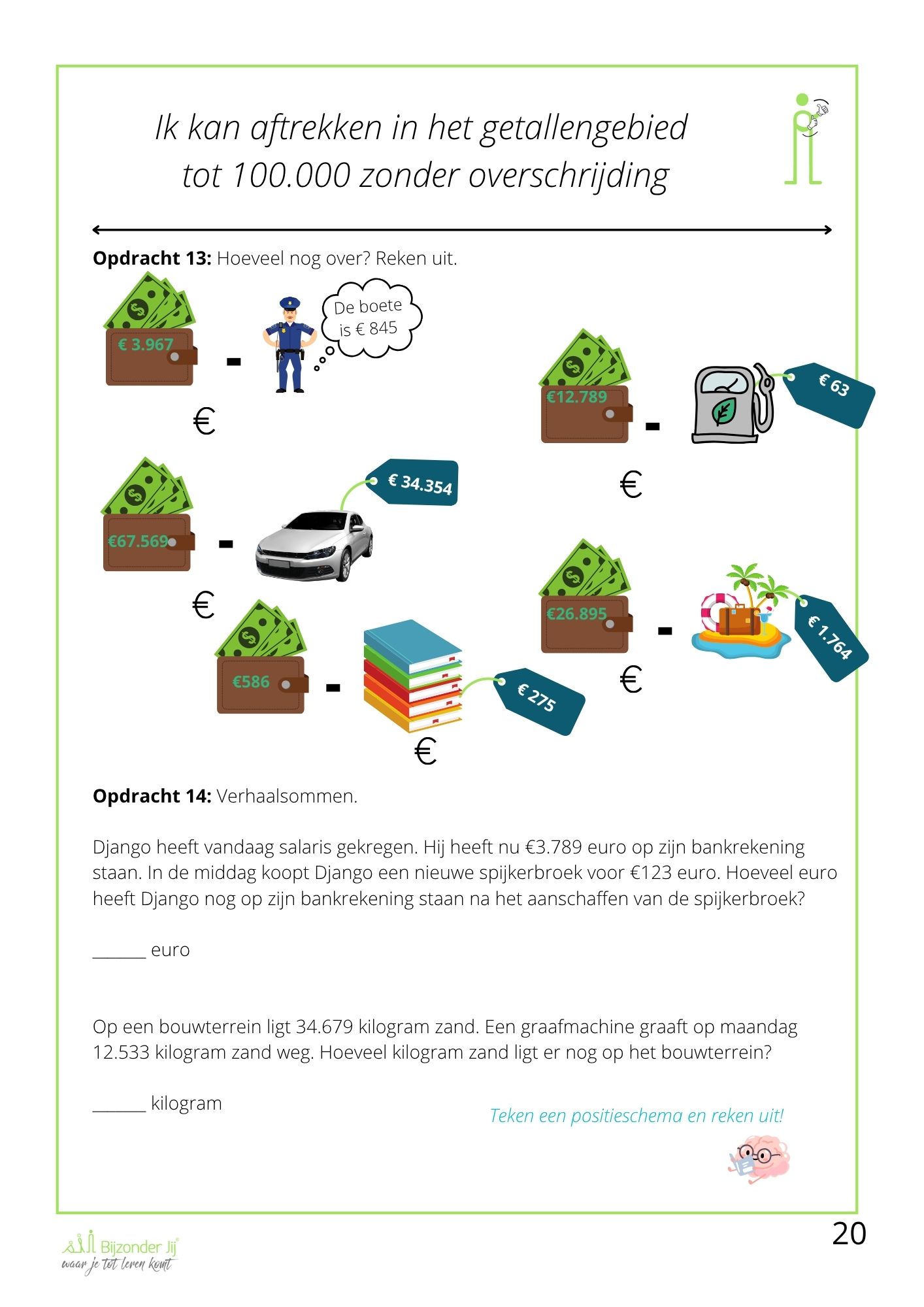 Werkboek Optellen & Aftrekken groep 7 - Afbeelding 3